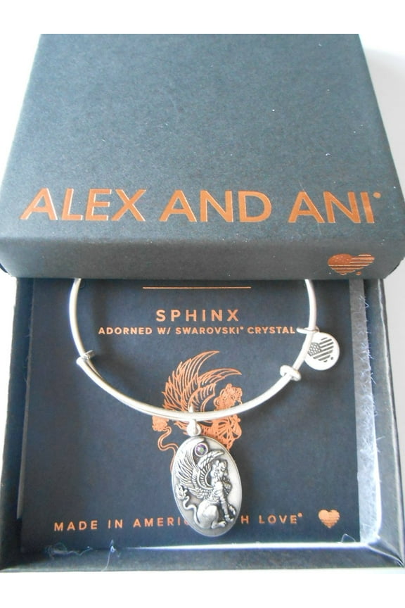 "Path of Symbols" Sphinx Expandable Wire Bangle Charm Bracelet