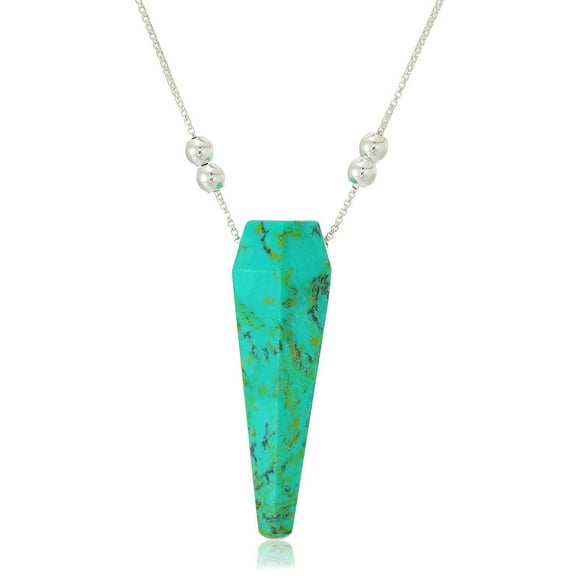 Alex and Ani Turquoise Pendulum Sterling Silver Necklace