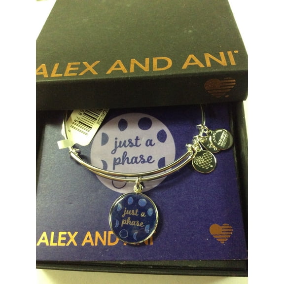 Alex and Ani Women's Art Infusion - Just A Phase Bangle Shiny Silver One Size