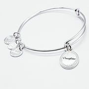 Alex and Ani Women's Because I Love You Daughter Bangle Charm Bracelet