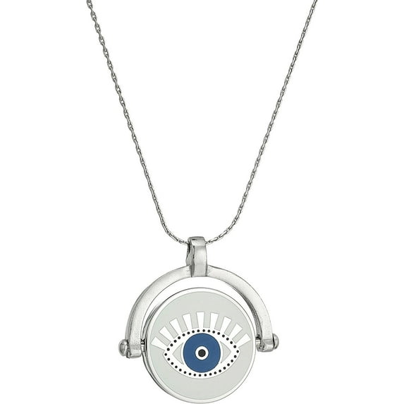 Alex and Ani Women's Charity By Design Meditating Eye Color Infusion EN Necklace Shiny Silver One Size