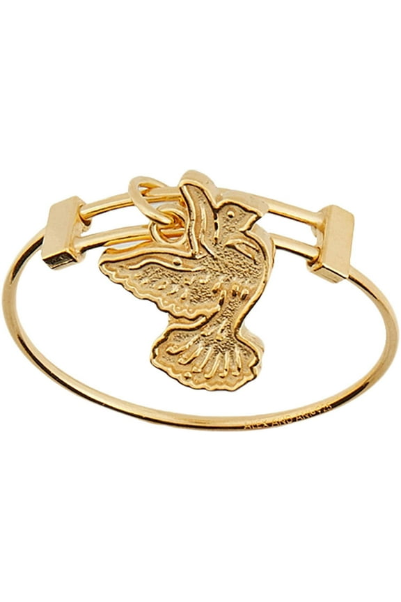 Women's Expandable Wire Ring Dove, 14kt Gold Plated
