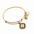 thumbnail image 1 of Alex and Ani Women's Four Leaf Clover Wire Charm Bangle Bracelet, 1 of 2