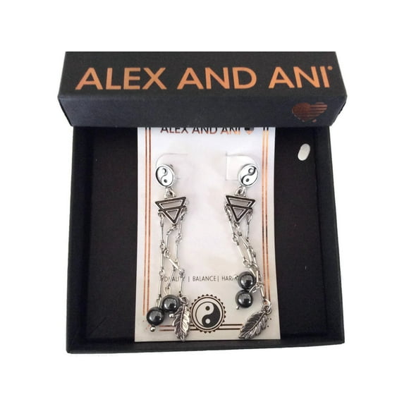 Women's Yin Yang Chandelier Earrings Rafaelian Silver One Size