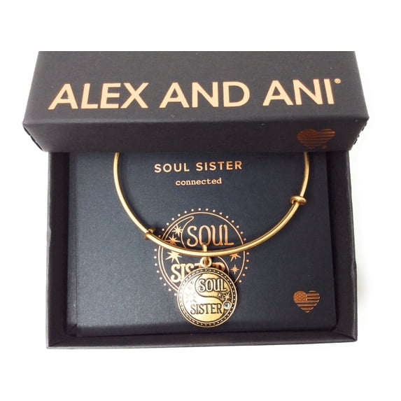 Alex and Ani Womens Soul Sister Bangle Rafaelian Gold One Size