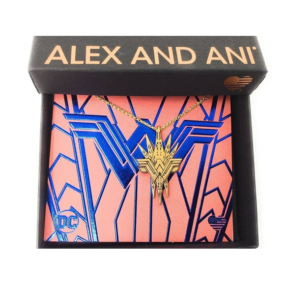 Alex and Ani Wonder Woman Spike Necklace 26" 14kt Gold Plated
