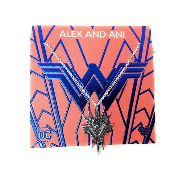 Alex and Ani Wonder Woman Spike Necklace 26" Silver