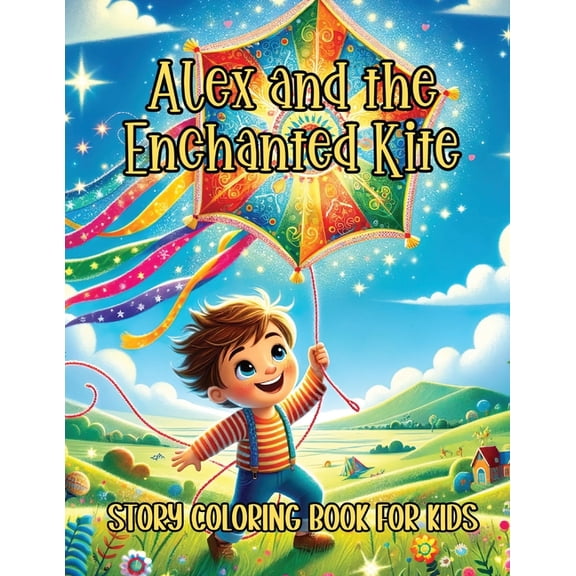 Storybook Coloring Alex and the Enchanted Kite Story Coloring Book for Kids: A Colorful Voyage to the Sky and Beyond, (Paperback)