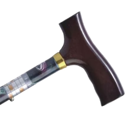 AlexOrthopedic Adjustable Travel Folding Cane With Fritz Handle - Bingo