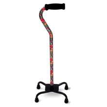 AlexOrthopedic Small Base Quad Cane - Summer Garden