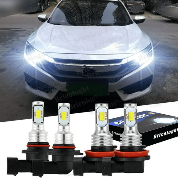 AlexTong Civic 6500K LED Automotive Bulb fits Honda Civic 2 Pack