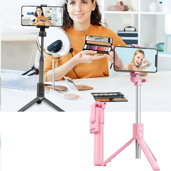 AlexTong Bluetooth-Compatible Selfie Stick Mobile Phone Holder Handle Retractable Portable Multifunctional Tripod For Phone