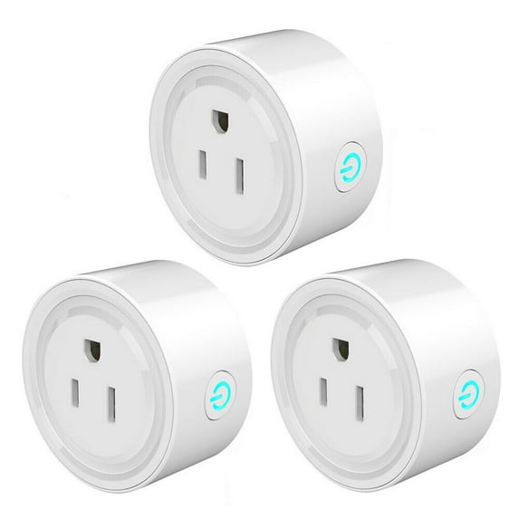 AlexTong WiFi Plugs Works with Alexa and Google Home,2.4G Wi-Fi Outlet Socket Remote Control with Surge Protector Timer Schedule Function,16A 1200W,3 Pack