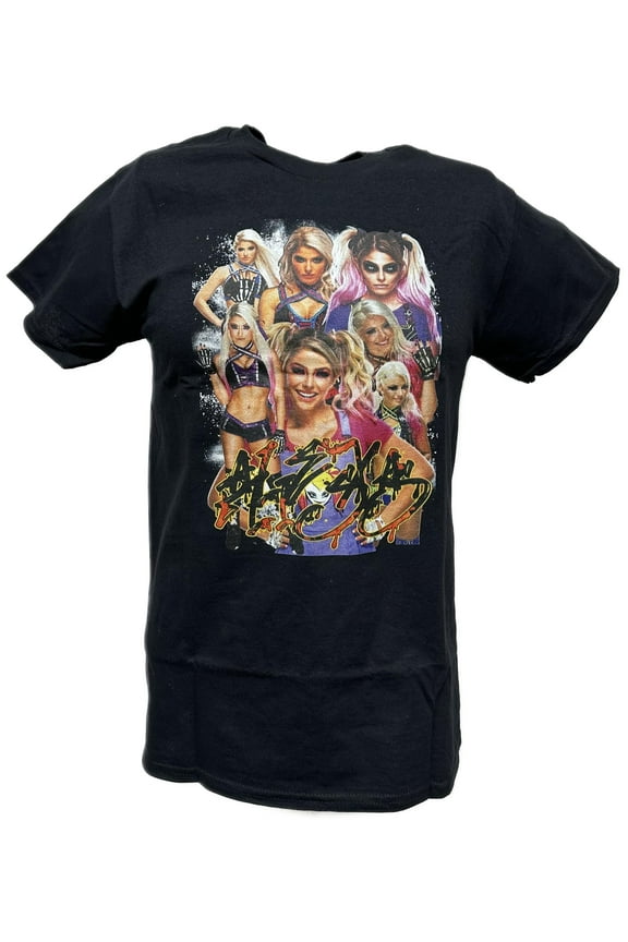 Alexa Bliss 7 Faces Signature WWE Womens Superstar Black T-shirt