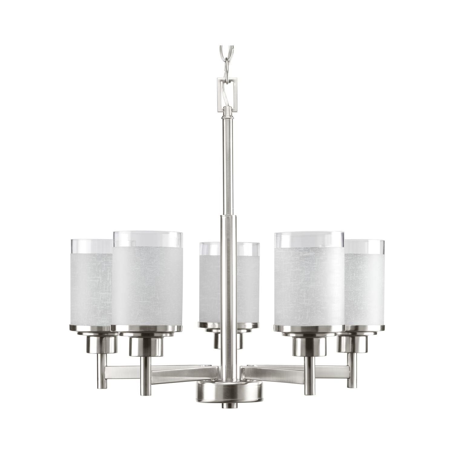 Alexa Collection Brushed Nickel 5-Light Linear Chandelier