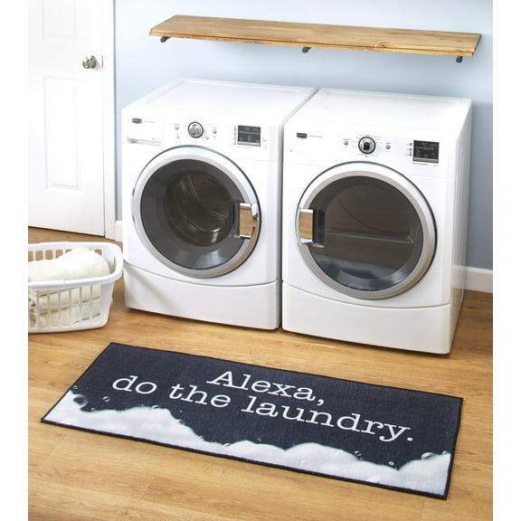 Alexa Do The Laundry - Novelty Accent Laundry Room Floor Rug