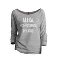 thumbnail image 1 of Alexa Homeschool My Kids Women's Fashion Slouchy 3/4 Sleeves Raglan Lightweight Sweatshirt Sport Grey Medium, 1 of 3