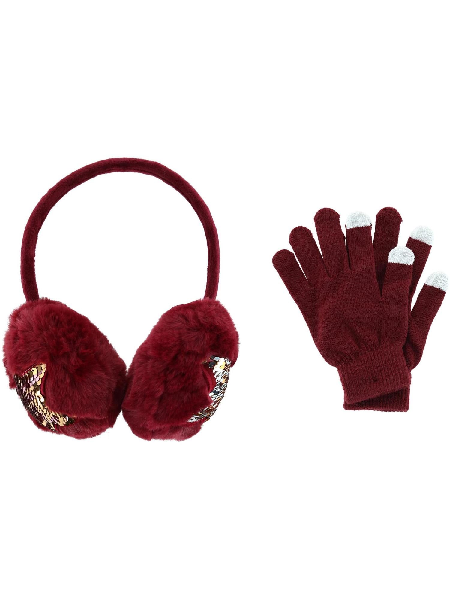 Alexa Rose Girl's Novelty Ear Muffs and Matching Glove Set