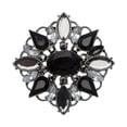 thumbnail image 1 of Alexa Starr  7593-P-Black Flower Burst Tonal Pin, 1 of 5
