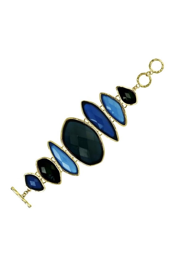 JHB7557-Blue Lucite Toggle Bracelet