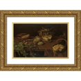 thumbnail image 1 of Alexander Adriaenssen 24x17 Gold Ornate Framed and Double Matted Museum Art Print Titled - Still Life with Wild Fowl (1632), 1 of 4