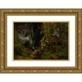 thumbnail image 1 of Alexander Brodszky 24x18 Gold Ornate Framed and Double Matted Museum Art Print Titled - Forest's Interior (1845-1860), 1 of 4