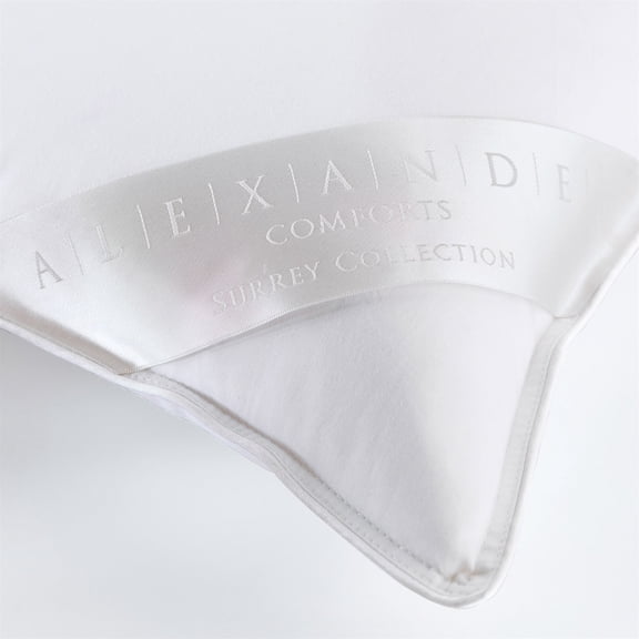Alexander Comforts Surrey White Cotton Pillow Protector Queen