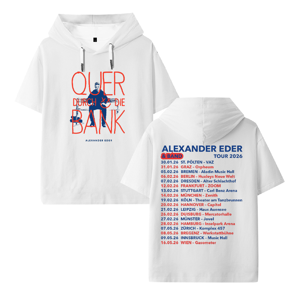 Alexander Eder Quer durch die Bank Tour 2026 Merch Hooded T-Shirt ...