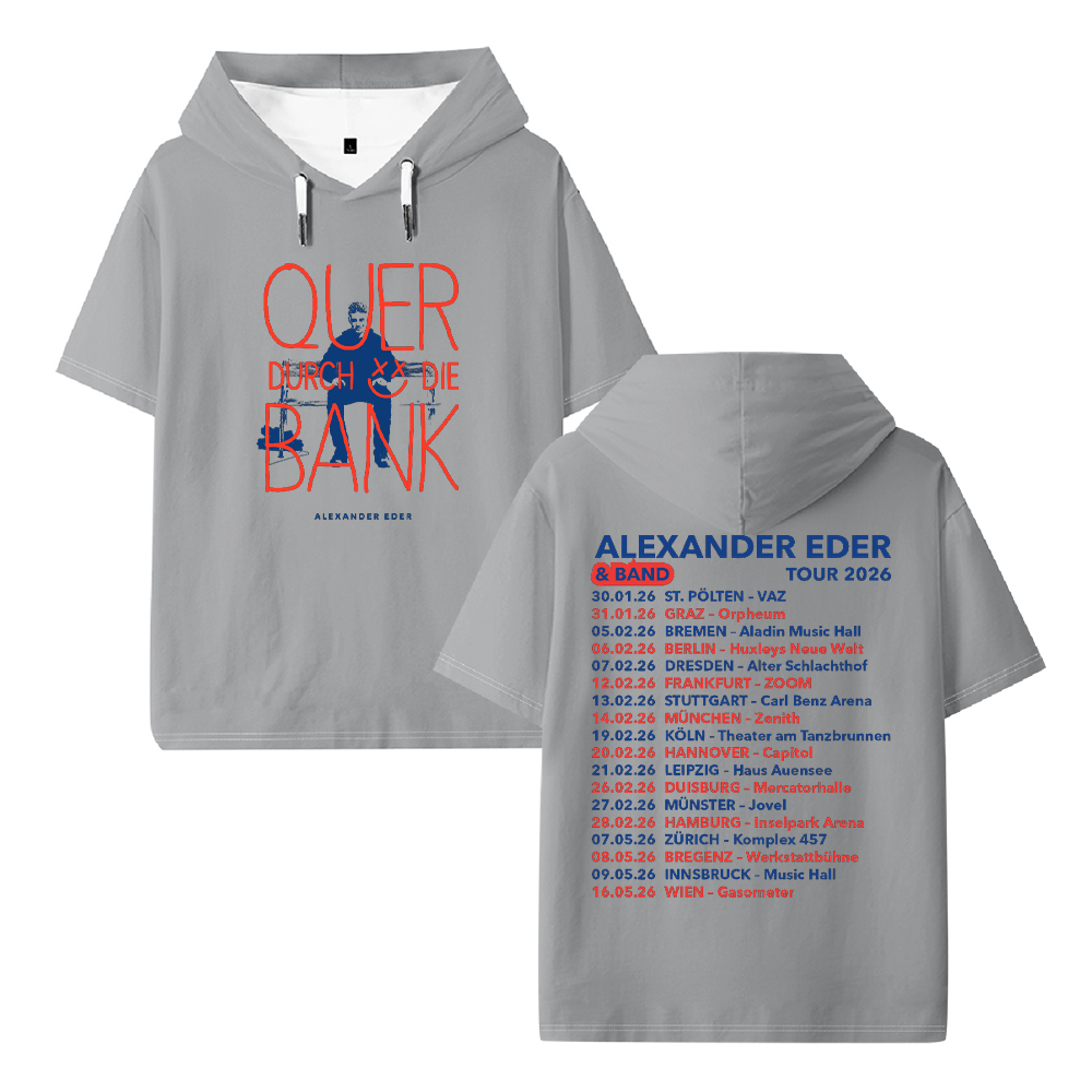 Alexander Eder Quer durch die Bank Tour 2026 Merch Hooded T-Shirt ...