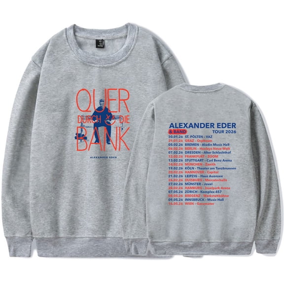 Alexander Eder Quer durch die Bank Tour 2026 Merch Sweatshirt Women Men Casual Crewneck Long Sleeve Pullover Clothes
