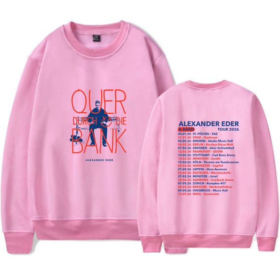 Alexander Eder Quer durch die Bank Tour 2026 Merch Sweatshirt Women Men Casual Crewneck Long Sleeve Pullover Clothes