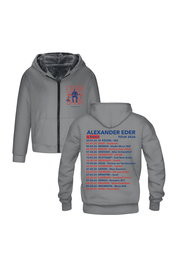 Alexander Eder Quer durch die Bank Tour 2026 Merch Zipper hooded cotton jacket
Casual Zip Hoodie