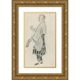thumbnail image 1 of Alexander Evgenievich Yakovlev 12x18 Gold Ornate Wood Frame and Double Matted Museum Art Print Titled - Japanese Figure, 1 of 4