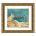 thumbnail image 1 of Alexander Evgenievich Yakovlev 14x12 Gold Ornate Wood Frame and Double Matted Museum Art Print Titled - View of the Port in Calvi (1930), 1 of 4