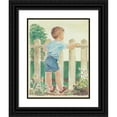 thumbnail image 1 of Alexander Evgenievich Yakovlev 15x18 Black Ornate Wood Framed Double Matted Museum Art Print Titled - The Meeting Time ; Afternoon Coat, from Paul Poiret (1920), 1 of 5