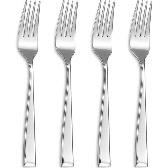 Alexander Fine Forks, Set of 4, 18/10 Stainless Steel, Well Made, Dishwasher Safe, Heavy Duty Fork (8.1" Dinner Fork)