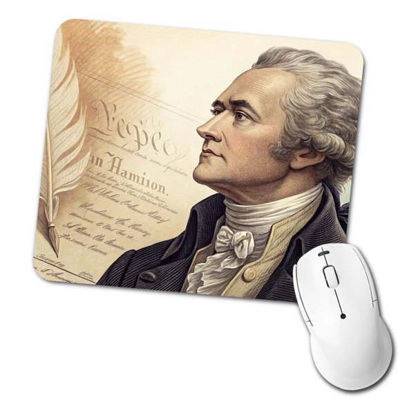 Alexander Hamilton Founding Father Mouse Pad Low Profile Gaming Mat