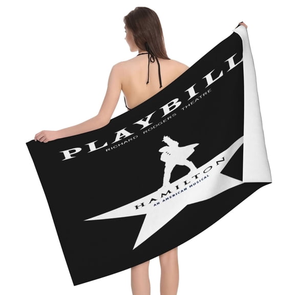 Alexander Hamilton Logo Bath Towel Washcloths Beach Towel Quick Dry Towel Microfiber Absorbent Bath Towel 32x52 In