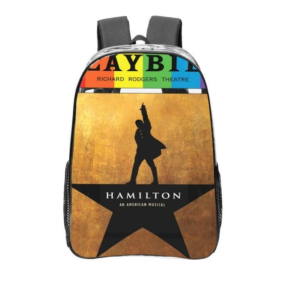 Alexander Hamilton Logo Transparent Backpack Fashion Travel Backpack Laptop Backpack 16ch