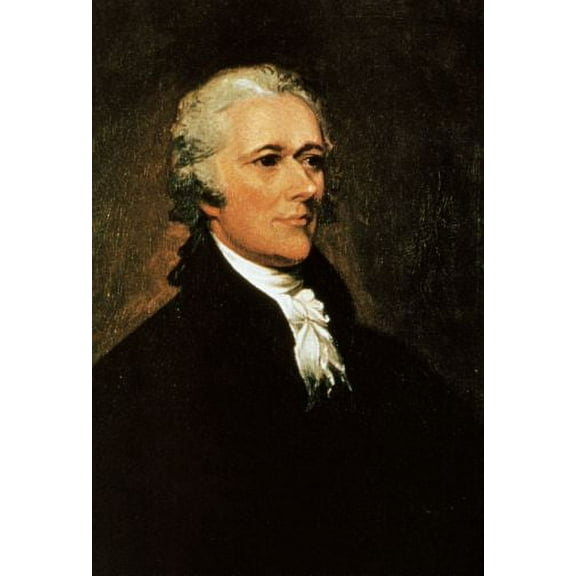 Alexander Hamilton Portrait Poster 16in x 24in 16x24 Multi-Color Square Adults Best Posters