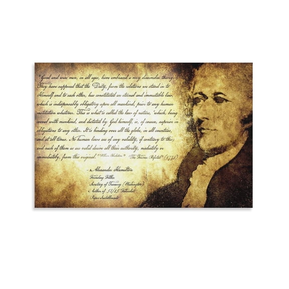 Alexander Hamilton Portray Poster Gifts Canvas Painting Poster Wall Art Decorative Picture Prints Modern Decor 20x30inch(50x75cm)