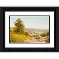 thumbnail image 1 of Alexander Helwig Wyant 18x13 Black Ornate Wood Framed Double Matted Museum Art Print Titled - Landscape (1865), 1 of 5