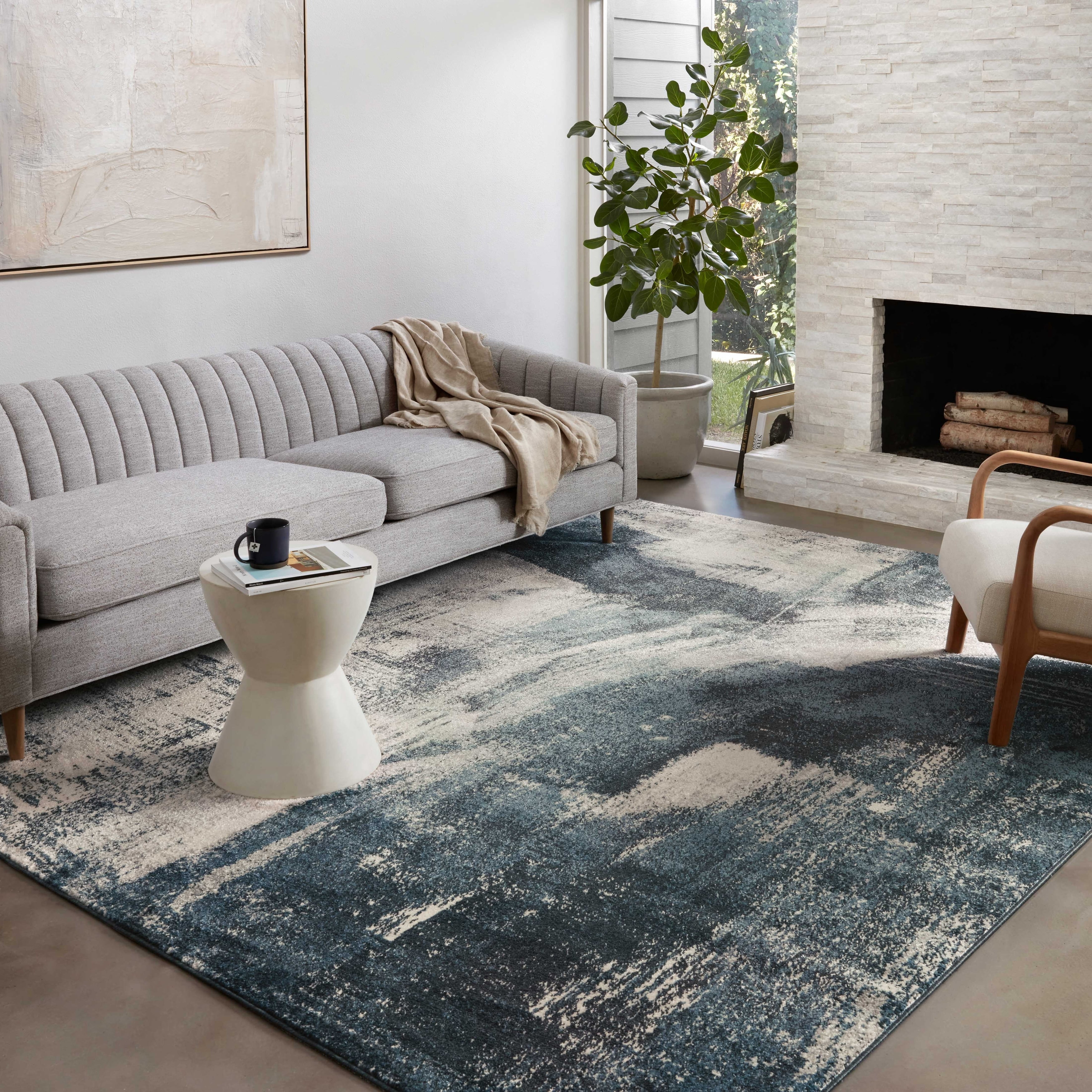 Chris Loves Julia x Loloi Calvin Ocean / Olive 5'-3" x 7'-6" Area Rug