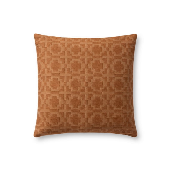 Loloi PLL0172 Rust 18'' x 18'' Decorative Pillow