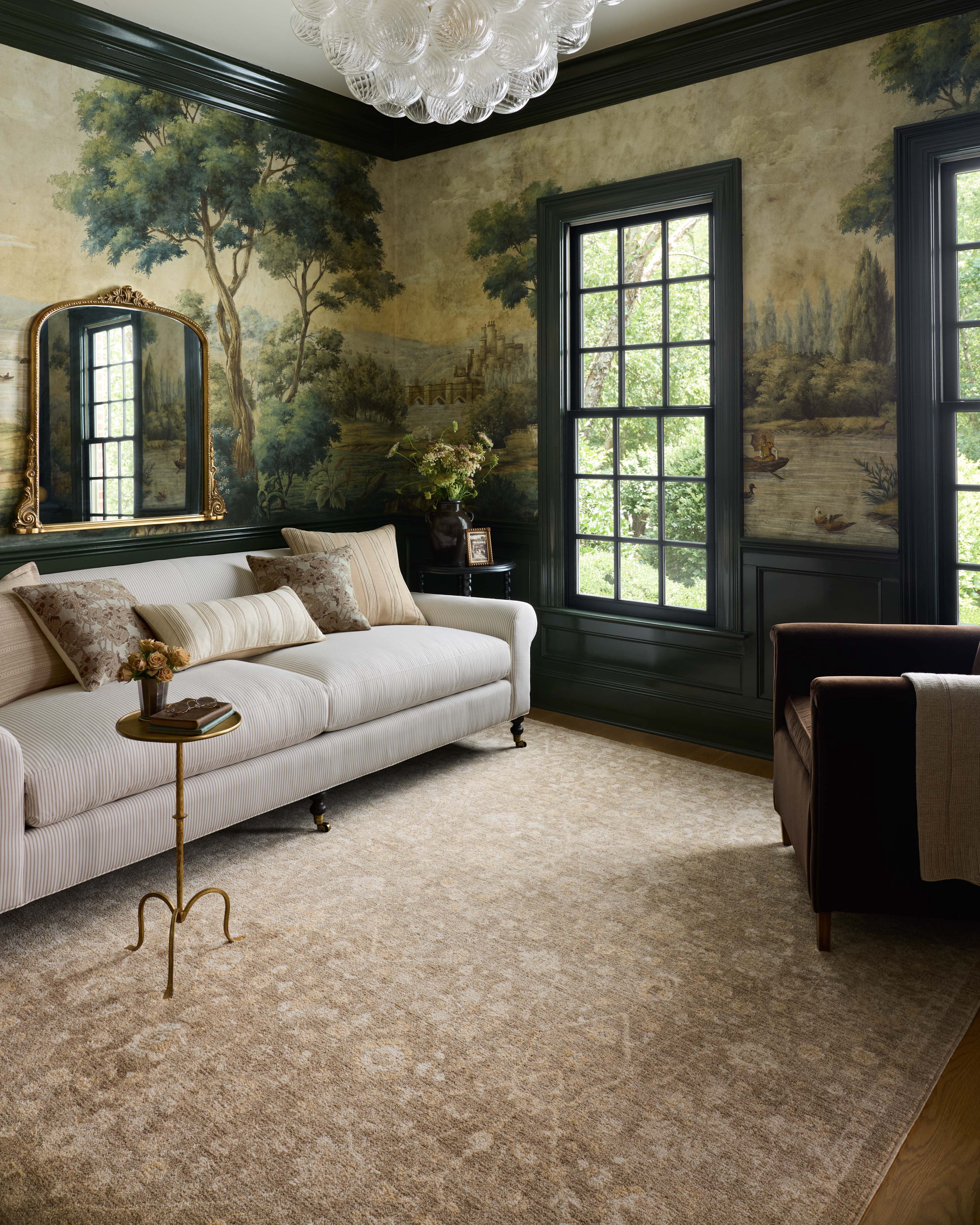 Chris Loves Julia x Loloi Palma Bark / Natural 3'-6" x 5'-6" Accent Rug