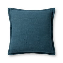 Chris Loves Julia x Loloi Morris Blue 22'' x 22'' Decorative Pillow