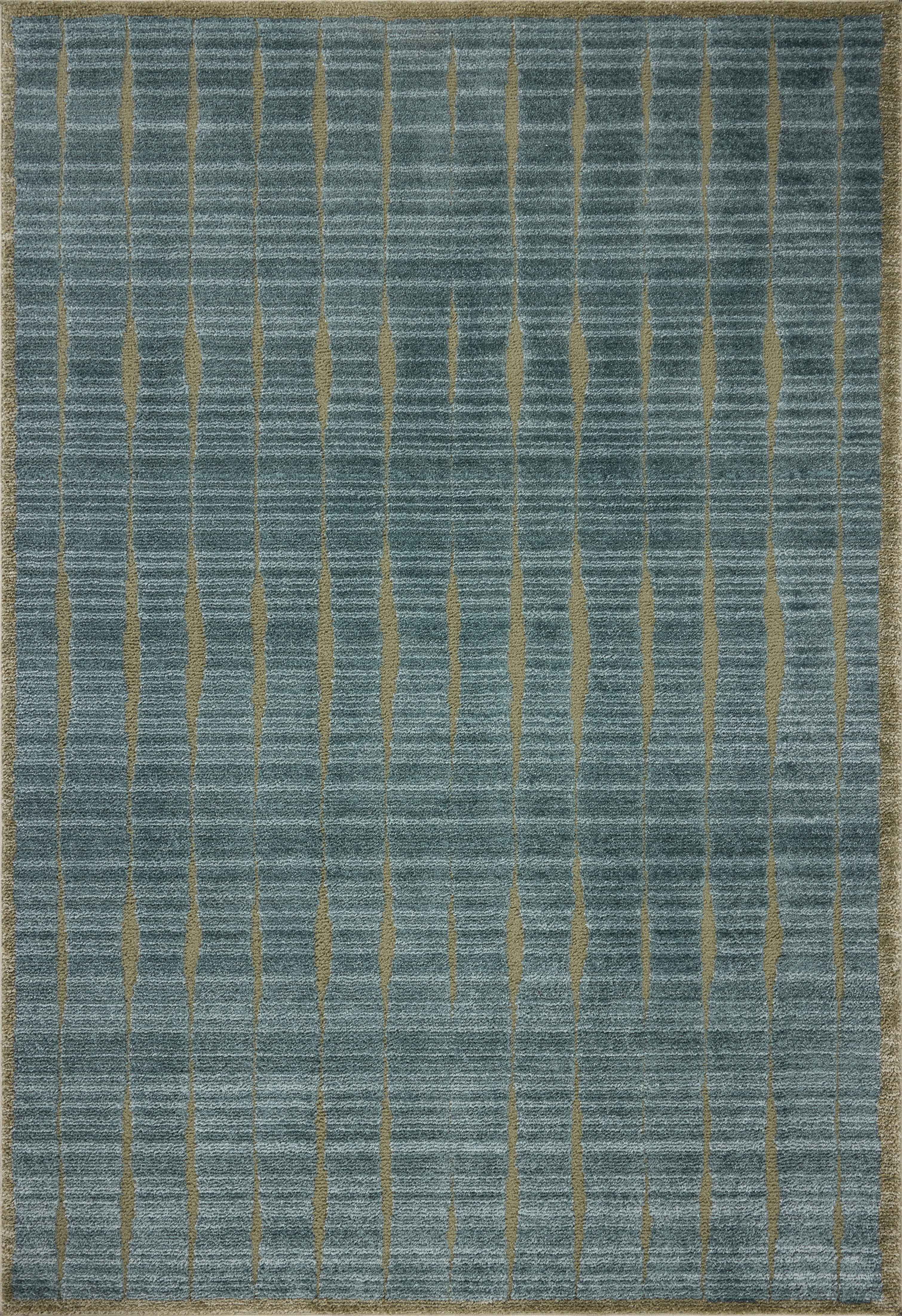 Chris Loves Julia x Loloi Calvin Ocean / Olive 18" x 18" Sample Rug