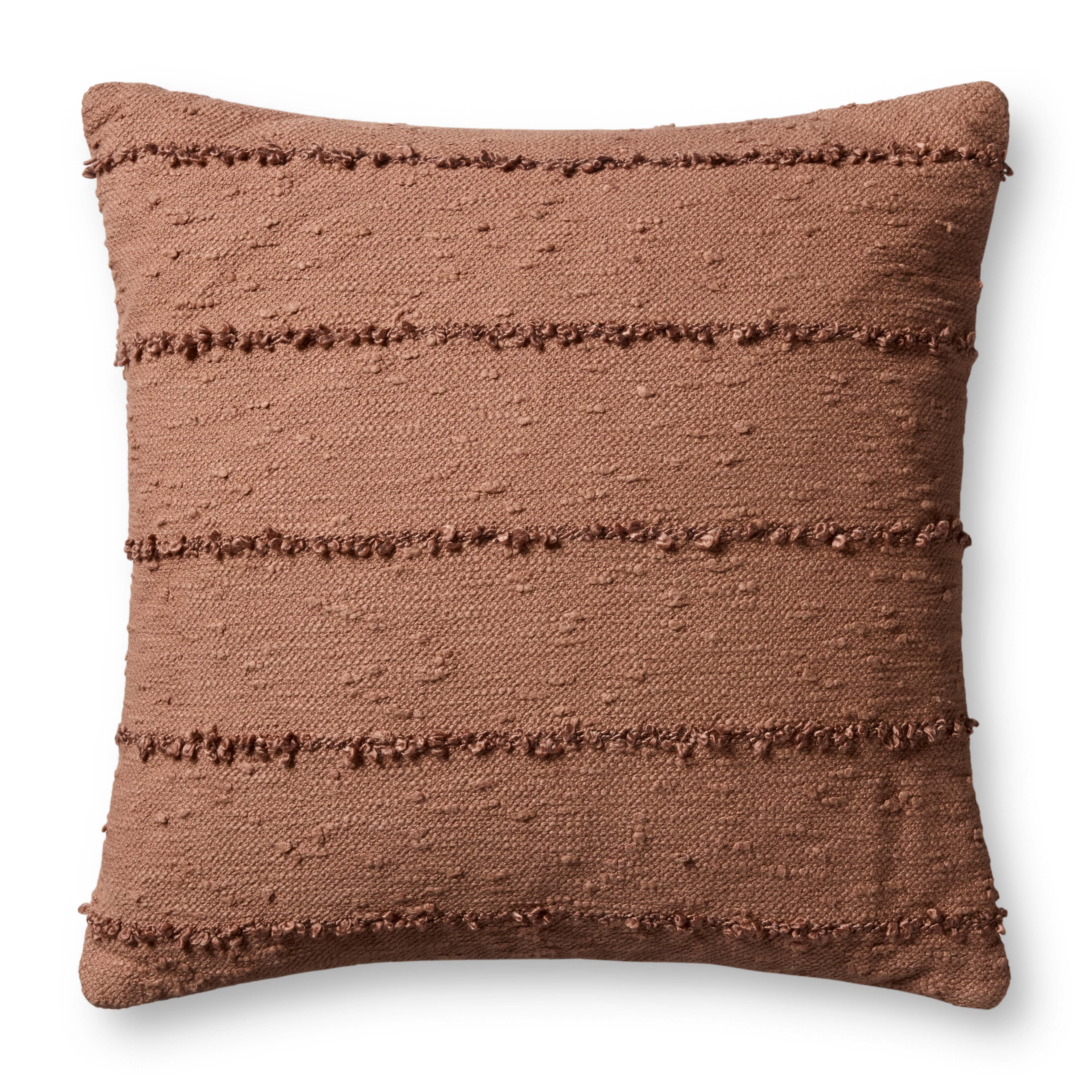 Loloi PLL0191 Rustic Brown 26'' x 26'' Decorative Pillow