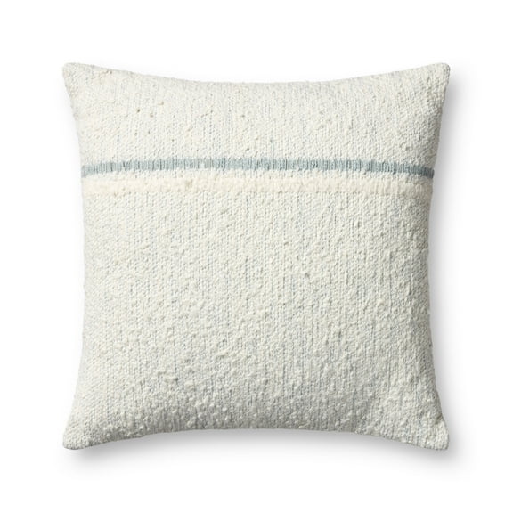Loloi PLL0192 Ivory / Blue 22'' x 22'' Decorative Pillow