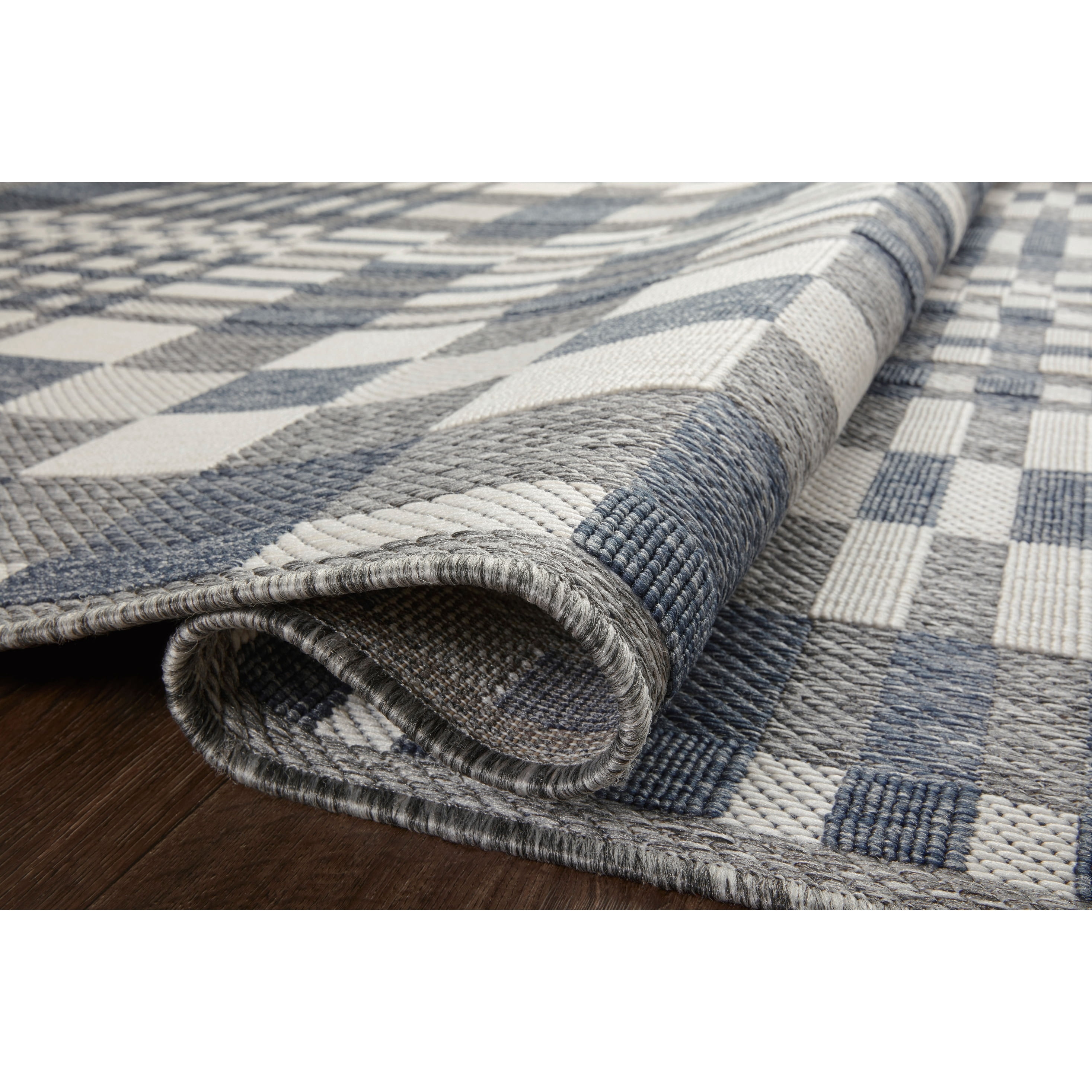 Alexander Home Renee Modern Buffalo Check Indoor / Outdoor Rug Ivory